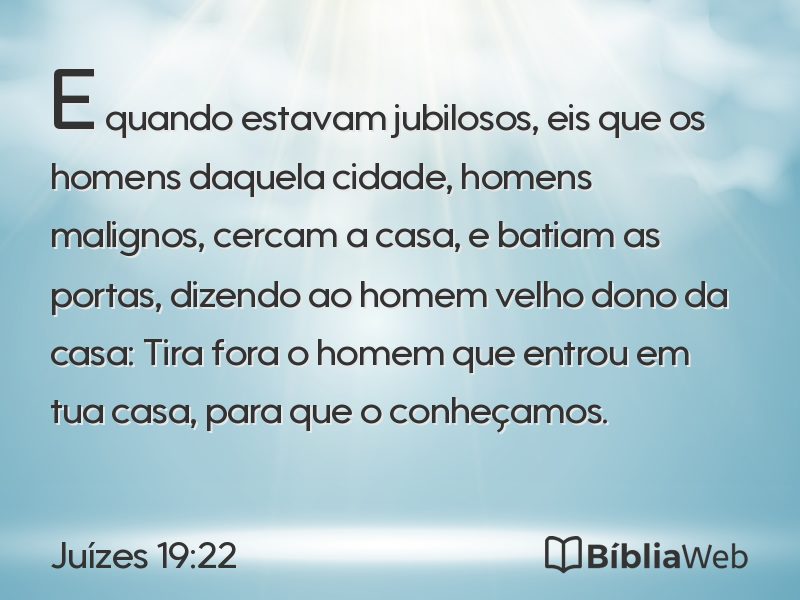 Juízes 19:22 em imagem para compartilhar
