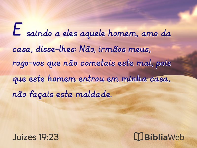 Juízes 19:23 em imagem para compartilhar