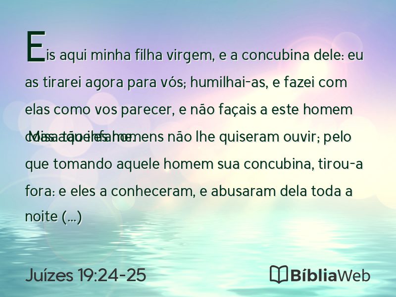 Juízes 19:24-25 em imagem para compartilhar