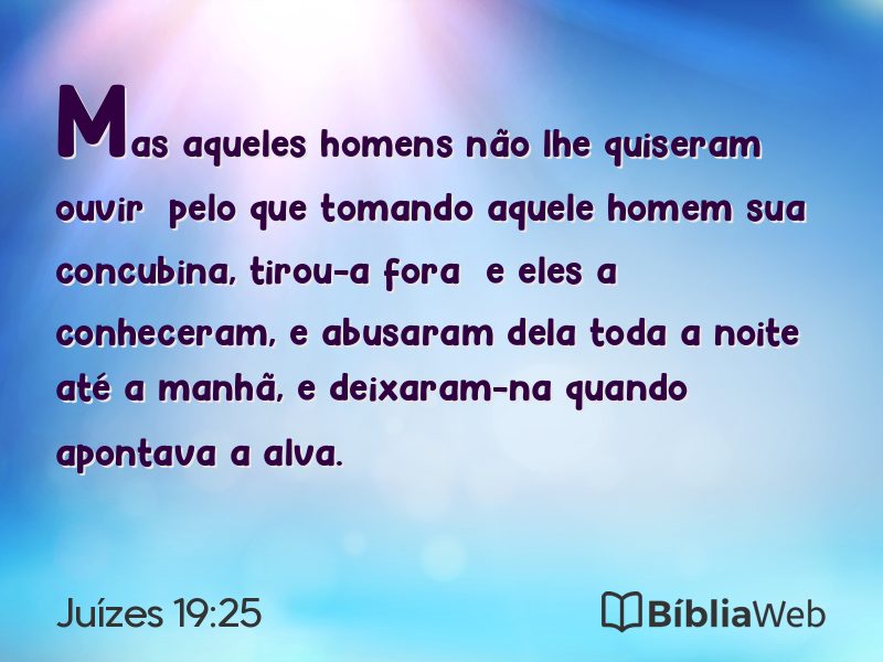 Juízes 19:25 em imagem para compartilhar
