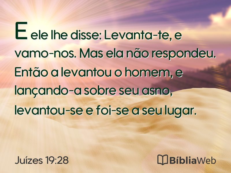 Juízes 19:28 em imagem para compartilhar
