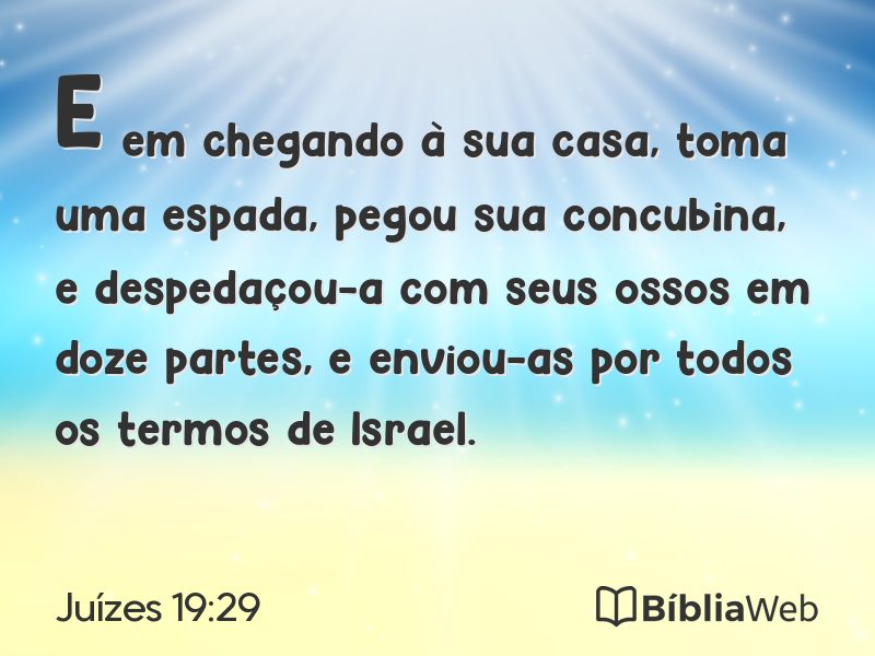 Juízes 19:29 em imagem para compartilhar