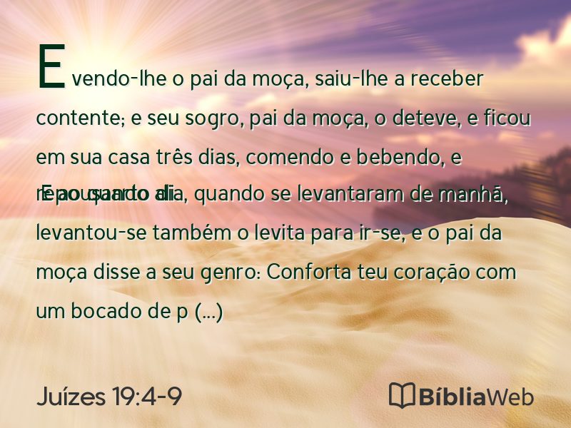 Juízes 19:4-9 em imagem para compartilhar