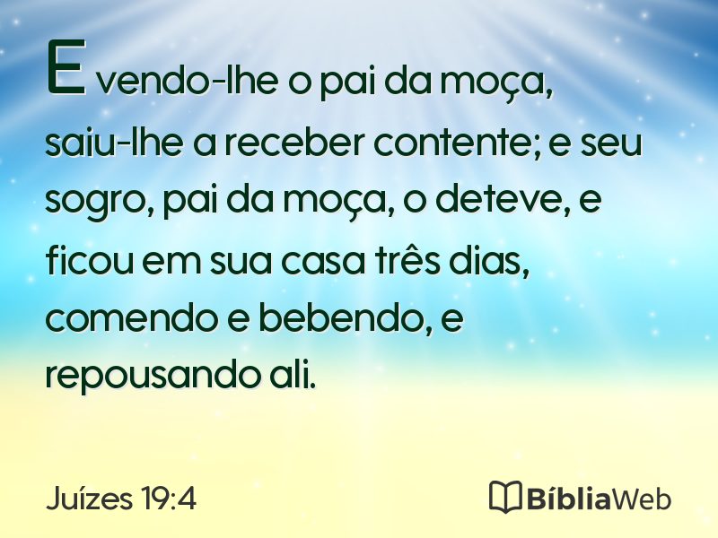 Juízes 19:4 em imagem para compartilhar
