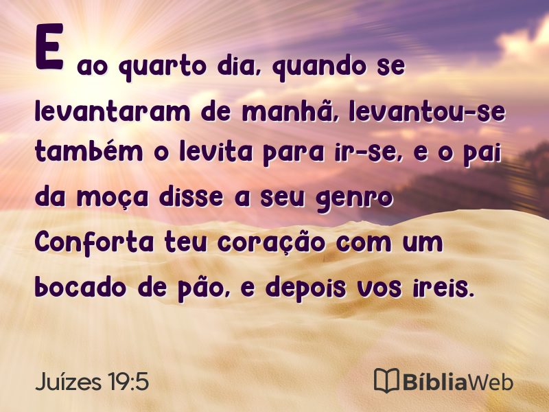 Juízes 19:5 em imagem para compartilhar