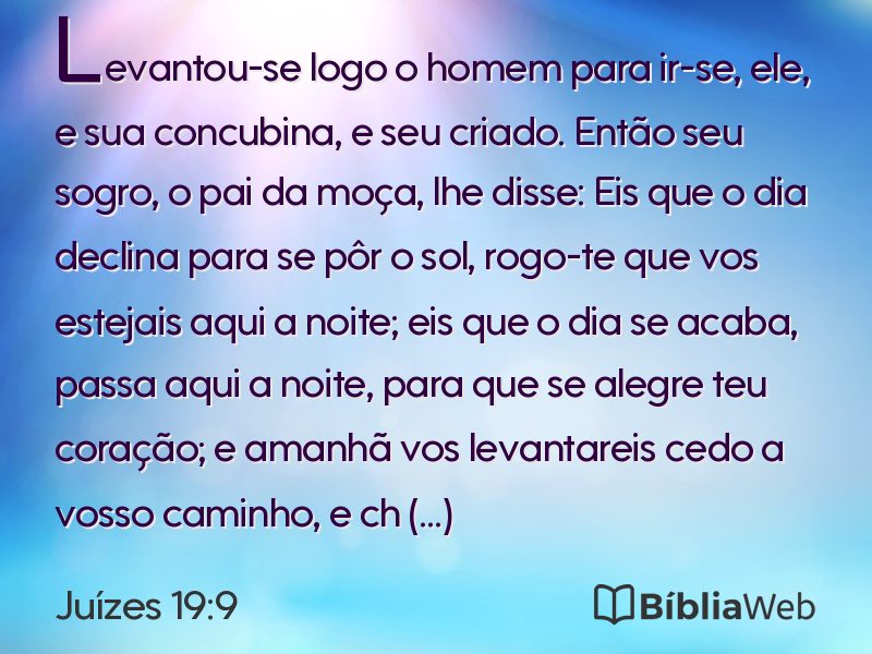 Juízes 19:9 em imagem para compartilhar
