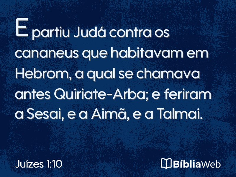 Juízes 1:10 em imagem para compartilhar