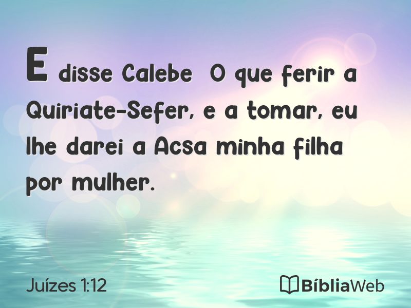 Juízes 1:12 em imagem para compartilhar