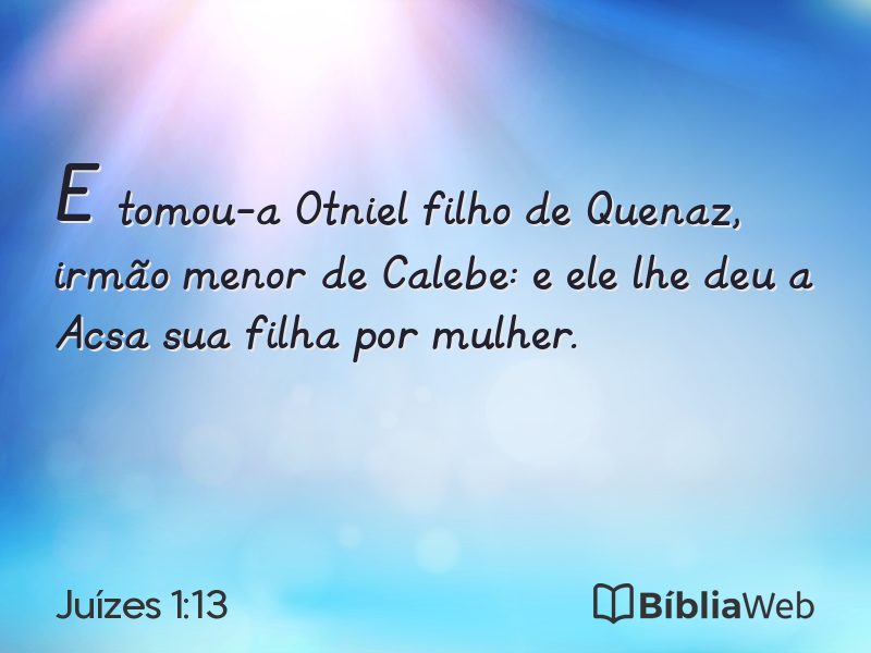 Juízes 1:13 em imagem para compartilhar