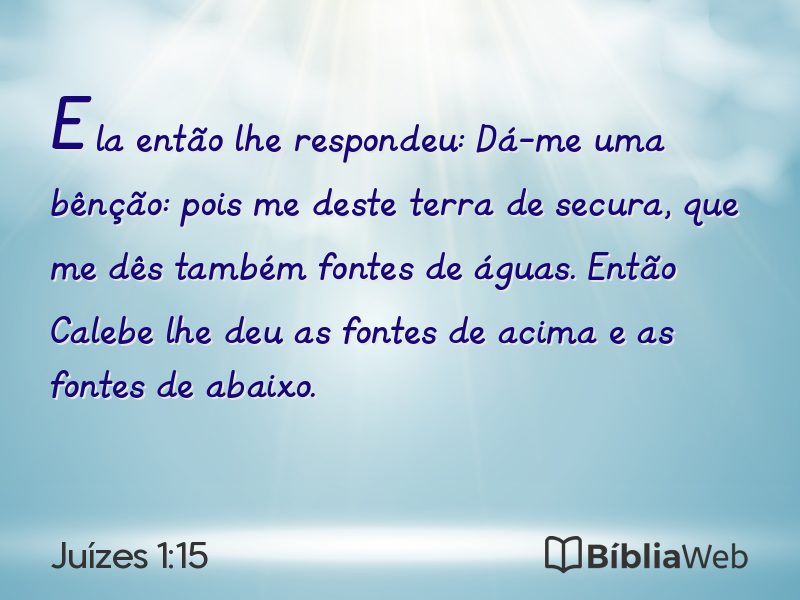 Juízes 1:15 em imagem para compartilhar
