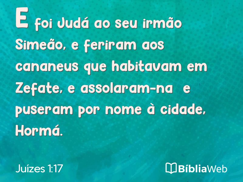 Juízes 1:17 em imagem para compartilhar