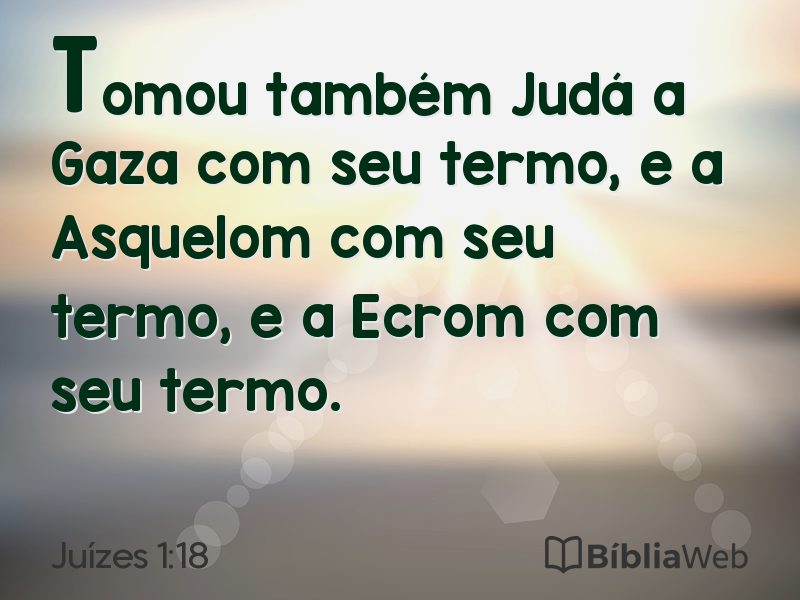 Juízes 1:18 em imagem para compartilhar