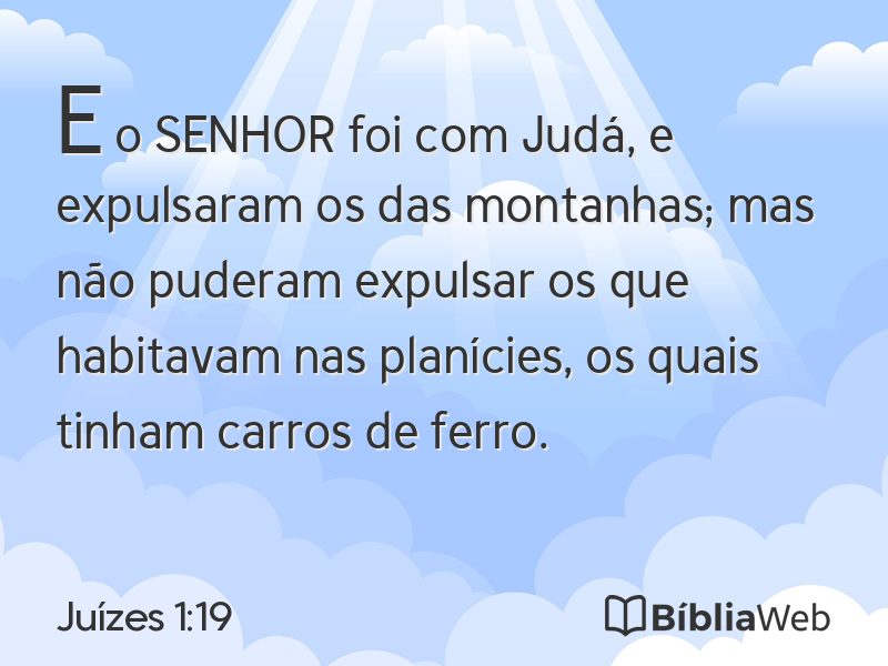 Juízes 1:19 em imagem para compartilhar