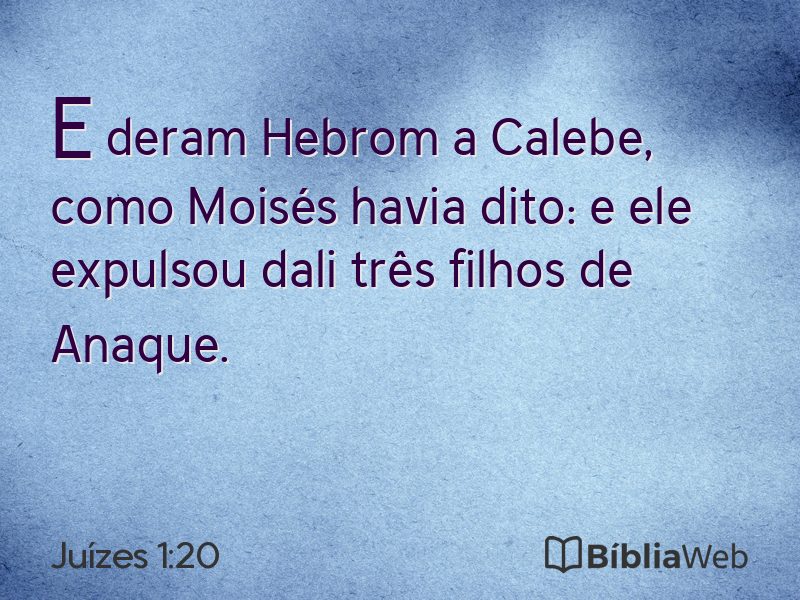 Juízes 1:20 em imagem para compartilhar