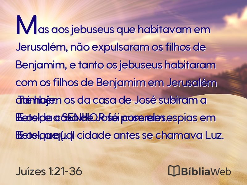 Juízes 1:21-36 em imagem para compartilhar