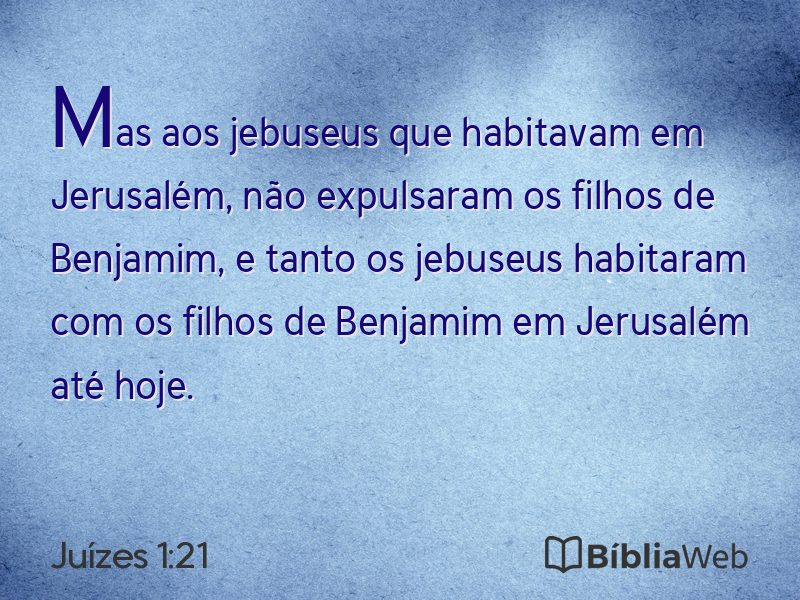 Juízes 1:21 em imagem para compartilhar