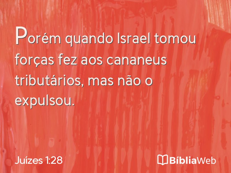 Juízes 1:28 em imagem para compartilhar