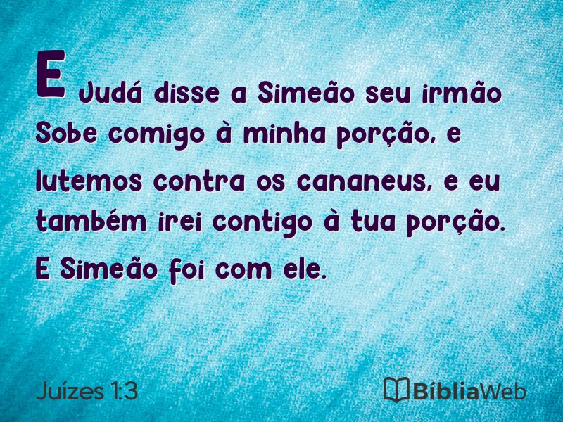 Juízes 1:3 em imagem para compartilhar
