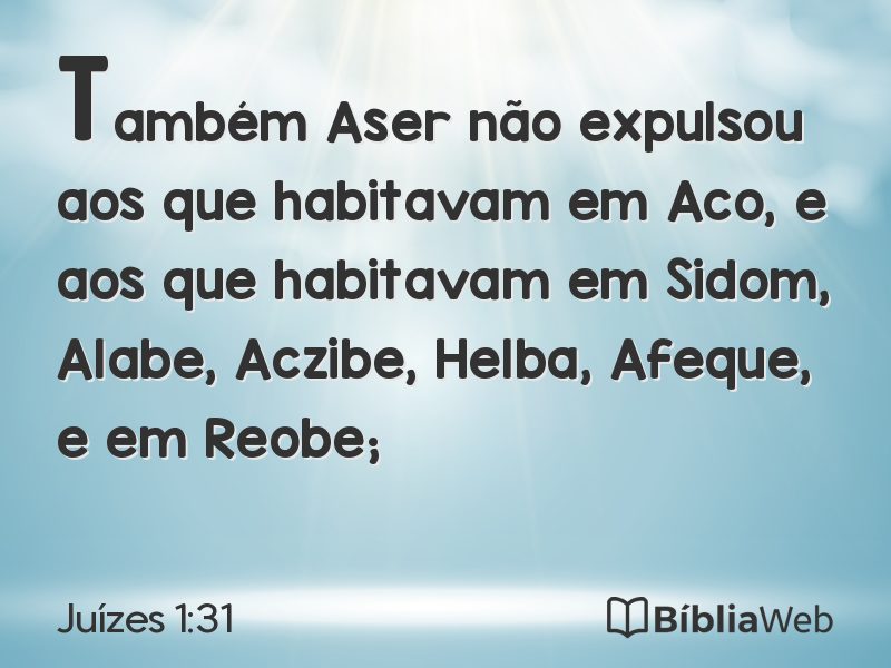 Juízes 1:31 em imagem para compartilhar