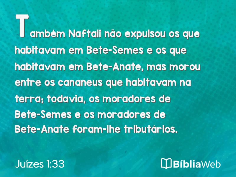 Juízes 1:33 em imagem para compartilhar