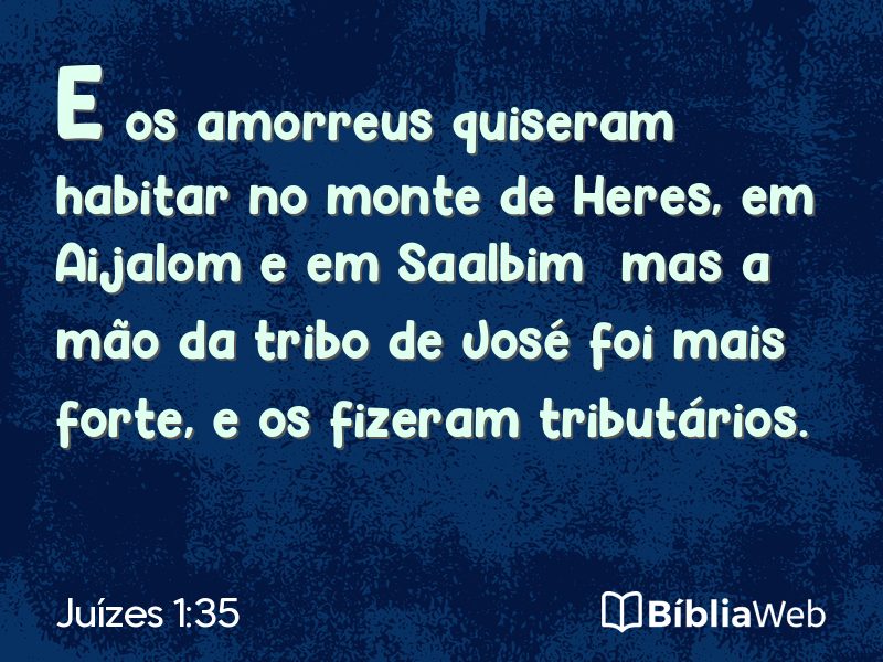 Juízes 1:35 em imagem para compartilhar