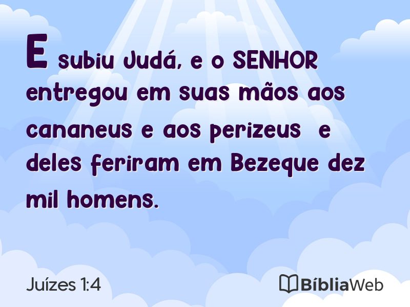 Juízes 1:4 em imagem para compartilhar