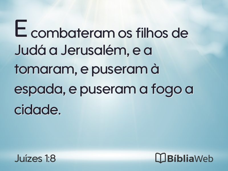 Juízes 1:8 em imagem para compartilhar