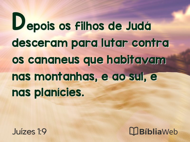 Juízes 1:9 em imagem para compartilhar