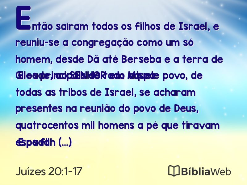 Juízes 20:1-17 em imagem para compartilhar