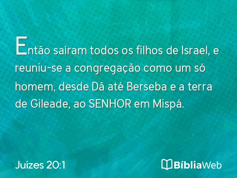 Juízes 20:1 em imagem para compartilhar