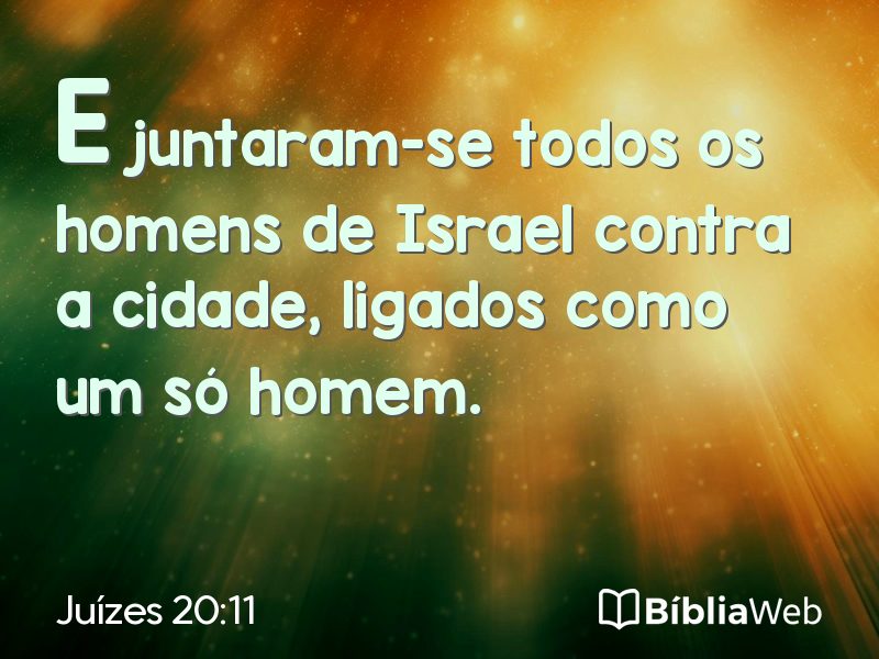Juízes 20:11 em imagem para compartilhar
