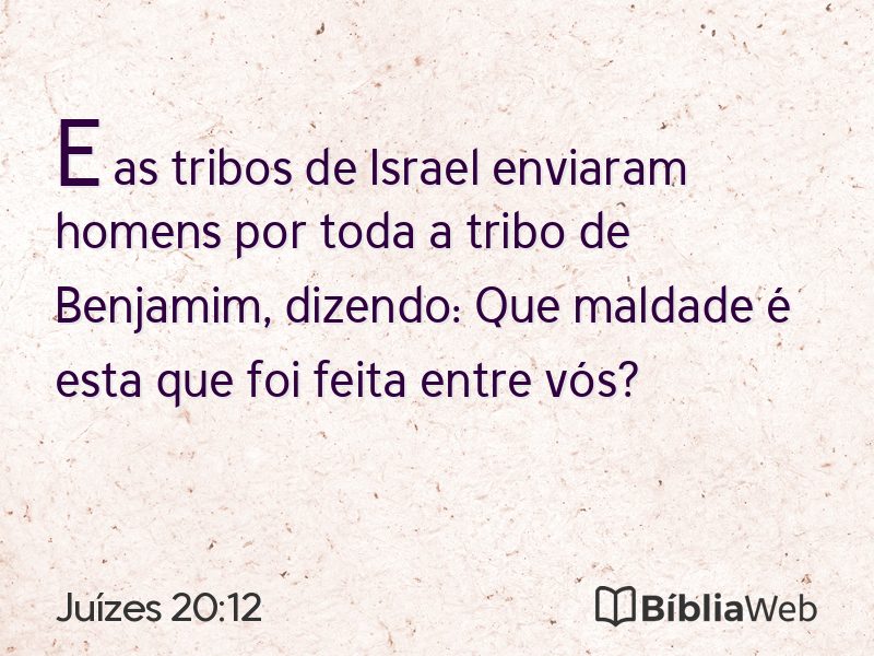 Juízes 20:12 em imagem para compartilhar