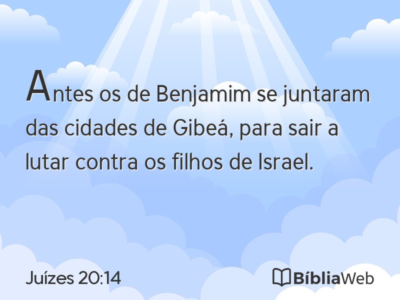 Juízes 20:14 em imagem para compartilhar