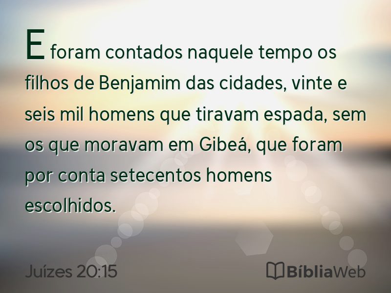 Juízes 20:15 em imagem para compartilhar
