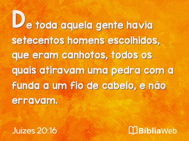 Juízes 20:16 em imagem para compartilhar