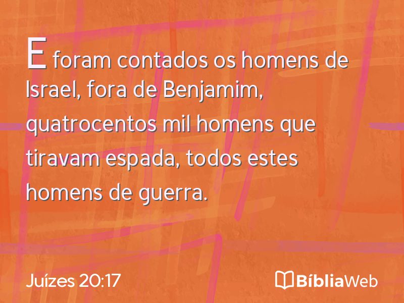 Juízes 20:17 em imagem para compartilhar
