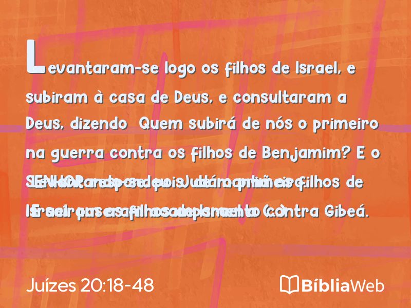 Juízes 20:18-48 em imagem para compartilhar