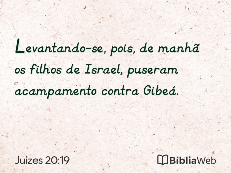 Juízes 20:19 em imagem para compartilhar