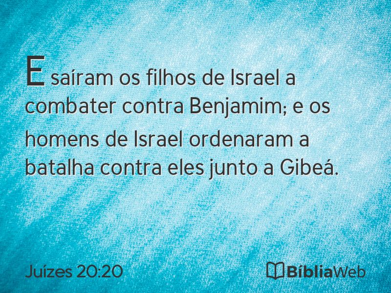 Juízes 20:20 em imagem para compartilhar
