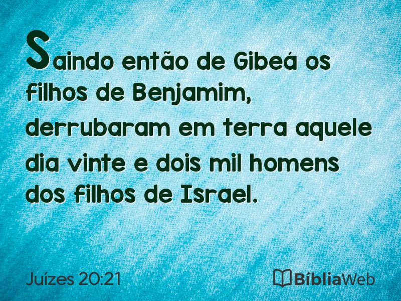 Juízes 20:21 em imagem para compartilhar