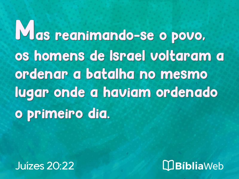 Juízes 20:22 em imagem para compartilhar