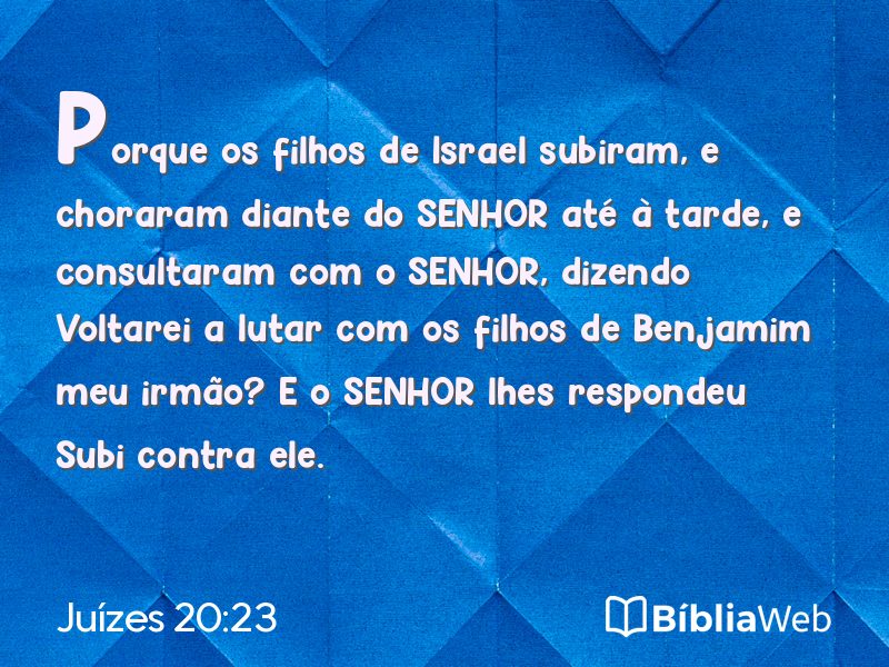 Juízes 20:23 em imagem para compartilhar