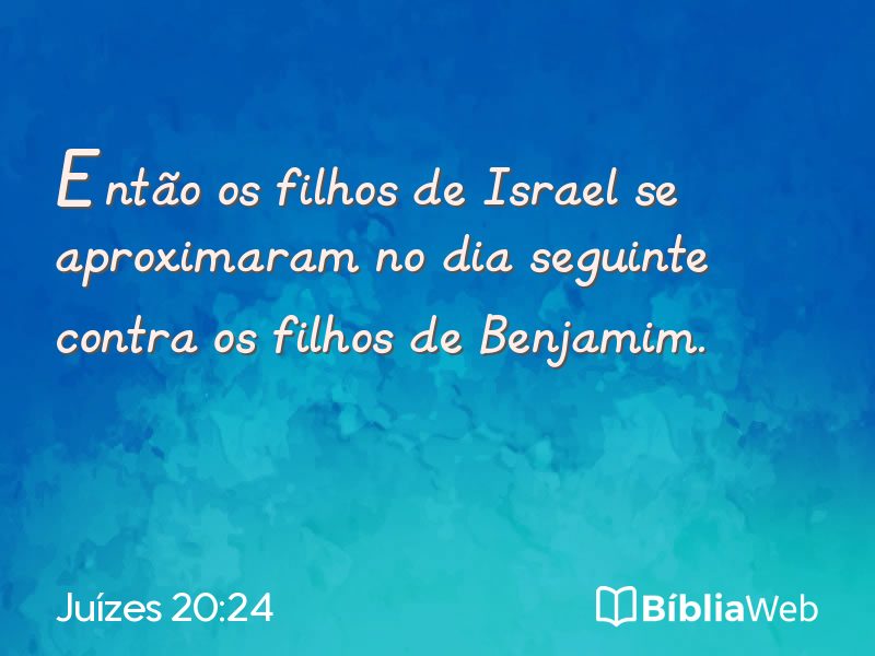 Juízes 20:24 em imagem para compartilhar