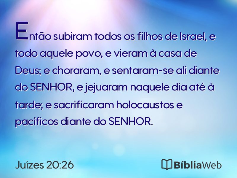 Juízes 20:26 em imagem para compartilhar