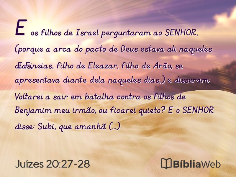 Juízes 20:27-28 em imagem para compartilhar