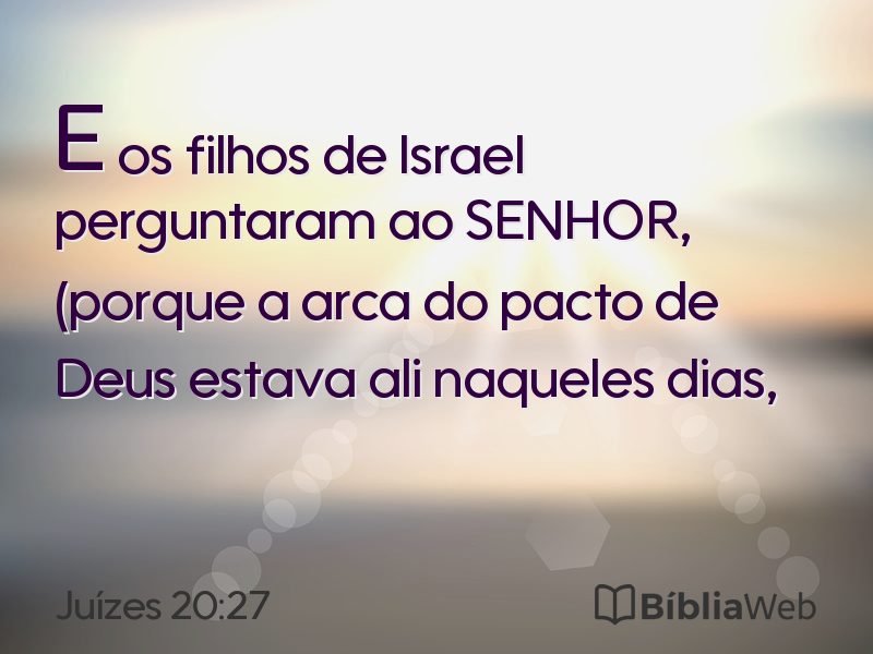 Juízes 20:27 em imagem para compartilhar