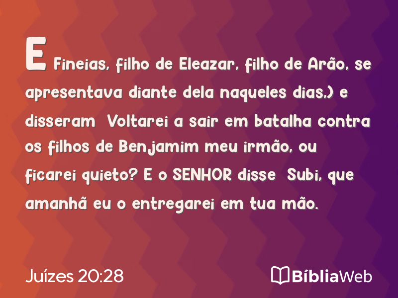 Juízes 20:28 em imagem para compartilhar