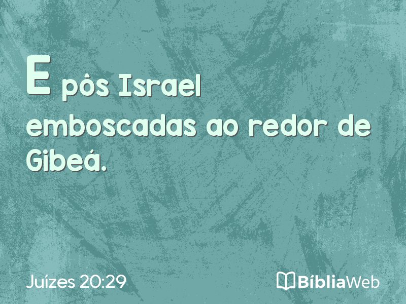 Juízes 20:29 em imagem para compartilhar