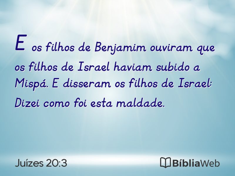 Juízes 20:3 em imagem para compartilhar