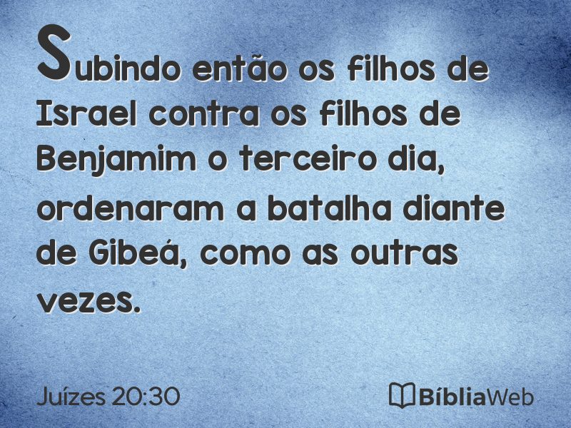 Juízes 20:30 em imagem para compartilhar